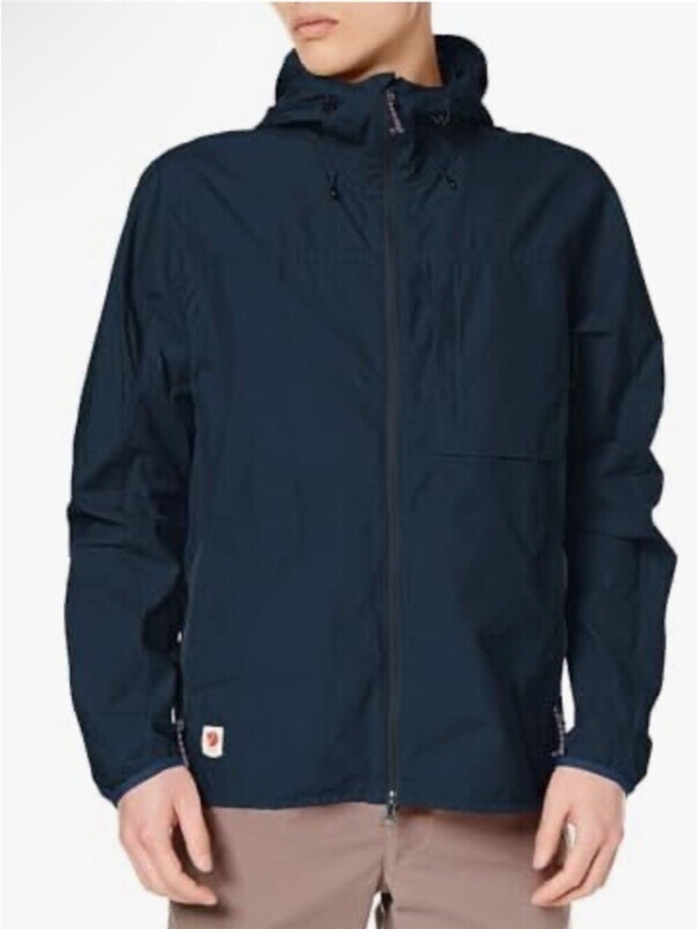 New FJALLRAVEN Men's High Coast Hooded Wind Jacket In Navy Size L $200